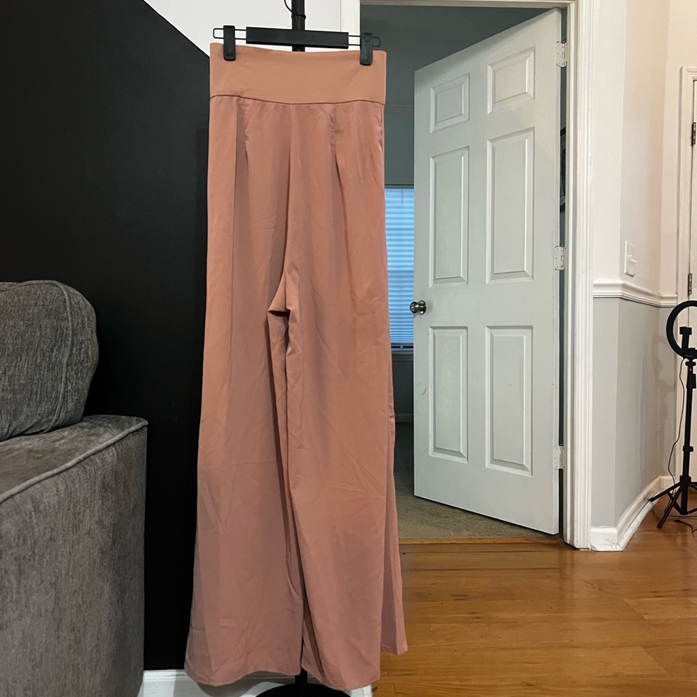 Pink Wide Leg Trousers